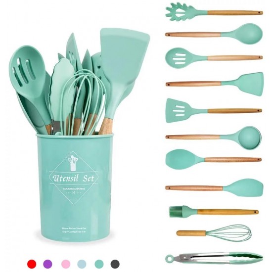 Wooden Handle Cooking Set